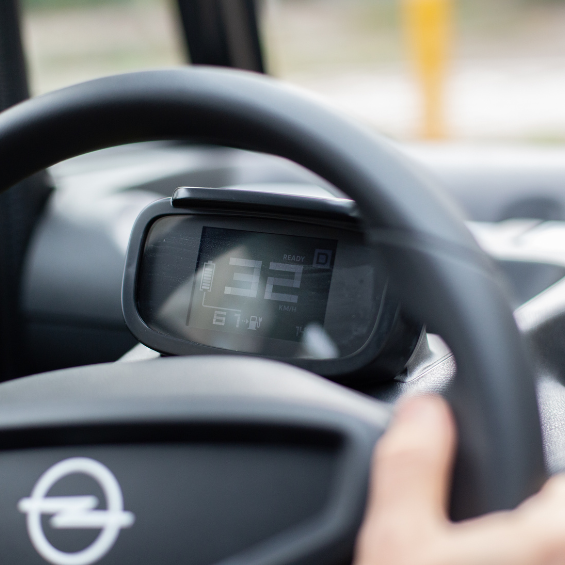 Dashboard van de Opel Rocks